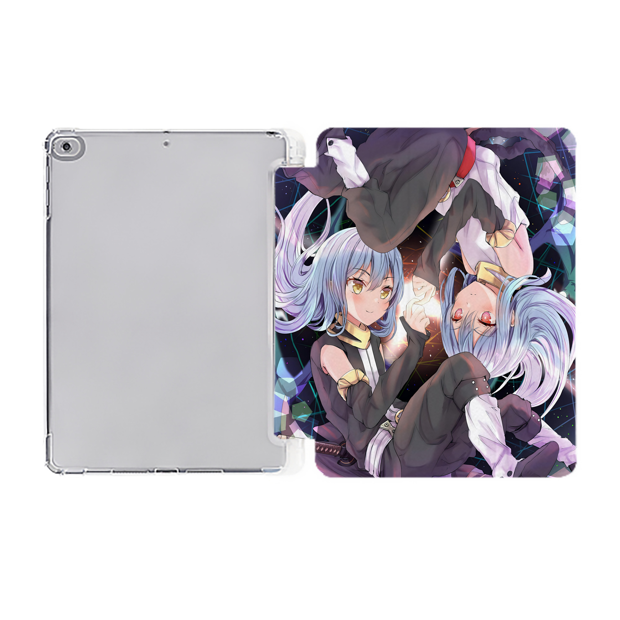 （画像用） 転スラ Regarding Reincarnated to Slime IPad ケース ペン収納付き 三つ折りスタンド PUレザー×シリコン 対応機種9.5/10.5/10.9インチ